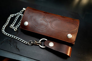 焼印トラッカーウォレット　ロング　ブラウン【限定品】