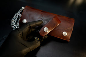 焼印トラッカーウォレット　ロング　ブラウン【限定品】