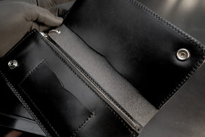 焼印トラッカーウォレット　ロング　ブラック【限定品】