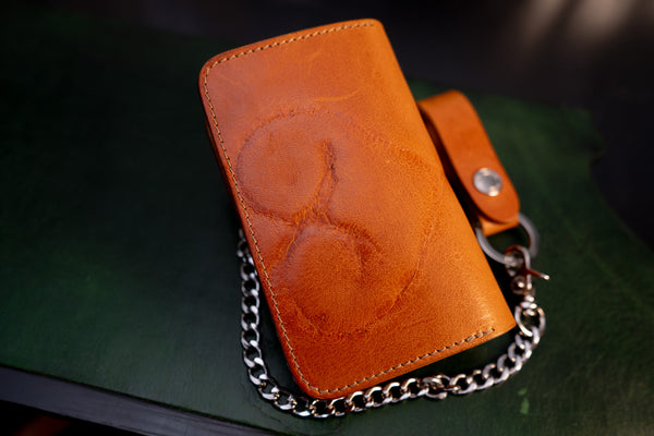 焼印トラッカーウォレット　ミドル　ブラウン　【限定品】