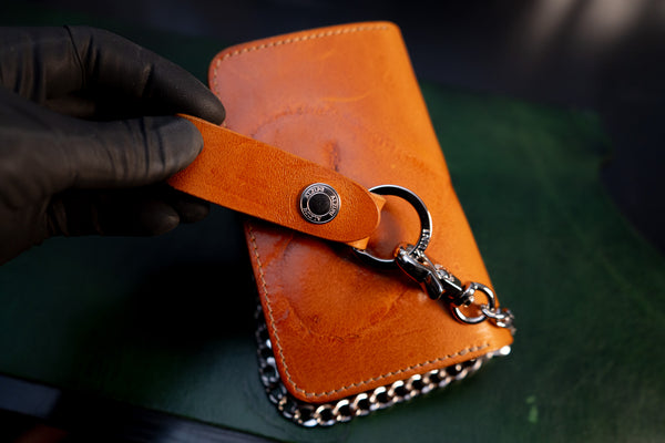 焼印トラッカーウォレット　ミドル　ブラウン　【限定品】