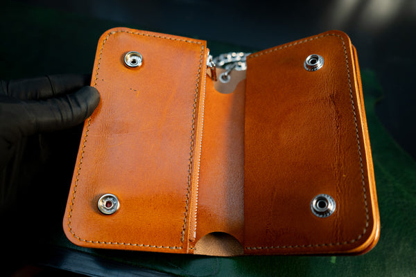 焼印トラッカーウォレット　ミドル　ブラウン　【限定品】