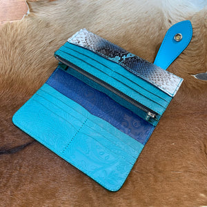 限定手染め　5103二つ折りF財布　パイソン