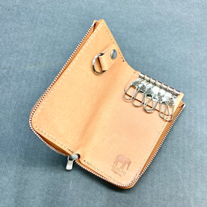 L字ファスナー6連キーケース　ゾウ