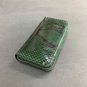 5103 両マチFRF財布 L字 スリム フルパイソンリボン