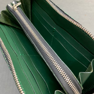 5103 両マチFRF財布 L字 スリム フルパイソンリボン