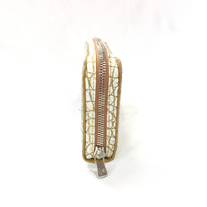 10様限定　5103両マチFRFL字スリム　アリゲーター:ホワイト/ゴールド（spo date00010)