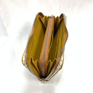 10様限定　5103両マチFRFL字スリム　アリゲーター:ホワイト/ゴールド（spo date00010)