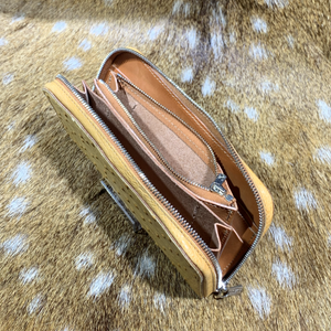 フルラウンドファスナー財布　フルオーストリッチリボン