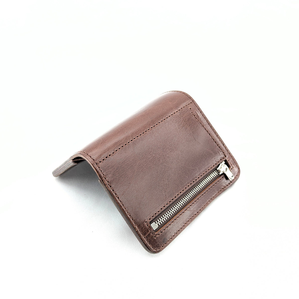 ハーフ財布 両面カード アウトジッパー インディ