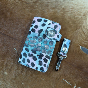 限定手染め　ハーフ財布L字コイン　スティングレイ