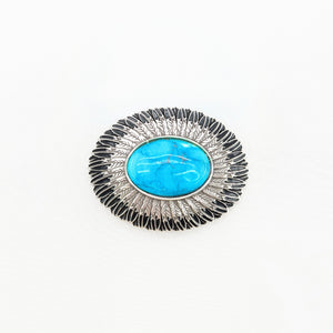 40ｍｍバックル　（ターコイズ柄NO4）