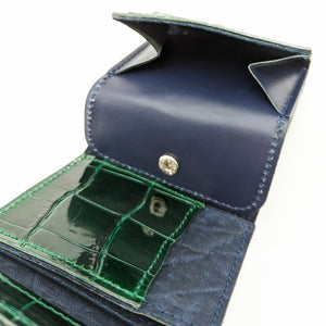 限定　ミニ財布スクエア ホック (クロコ×ゾウ)