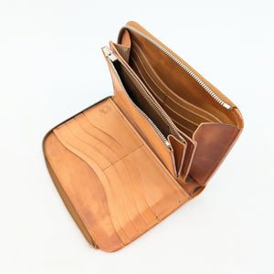 ファスナー財布（大）B/Cパイソン表貼り　＜熟成革＞