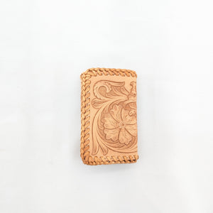 K様限定カスタムオーダー　リング付6連キーケース カービング　Wステッチ