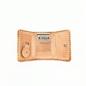 K様限定カスタムオーダー　リング付6連キーケース カービング　Wステッチ