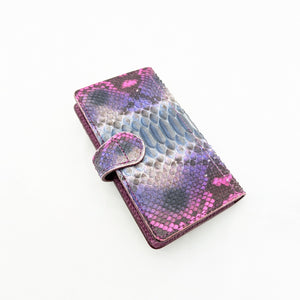 限定　手帳型スマホカバー　パイソン（手染め）Mサイズ