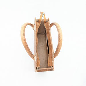 スクエアバッグ フラワーエンボス