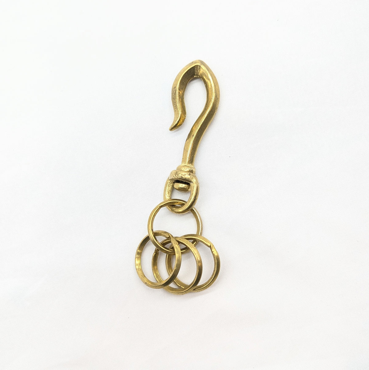 真鍮キーフック3連