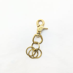 真鍮レバーナスカン大キーフック3連