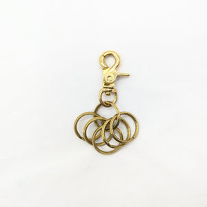 真鍮レバーナスカン中キーフック5連