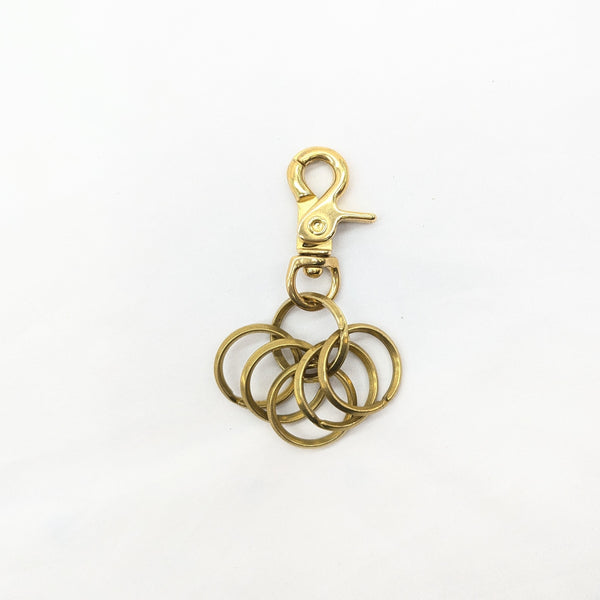 真鍮レバーナスカン中キーフック5連