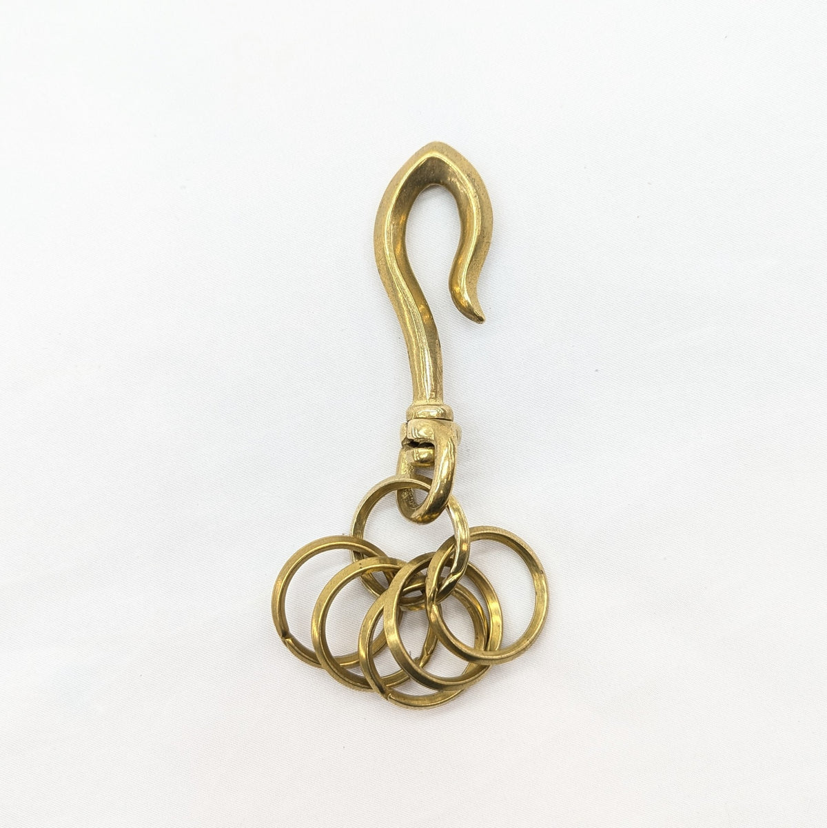 真鍮キーフック5連