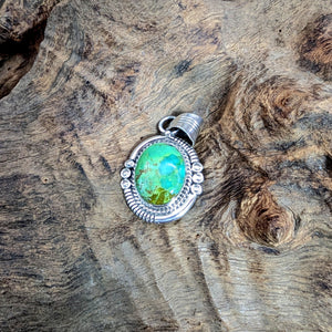 モーニングスターターコイズ　ネックレストップ《Navajo族　Running Bear》