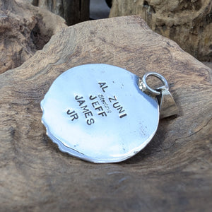 モーニングスターターコイズ　ネックレストップ　《Navajo族　Jeff james Jr》