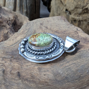 モーニングスターターコイズ　ネックレストップ　《Navajo族　Jeff james Jr》