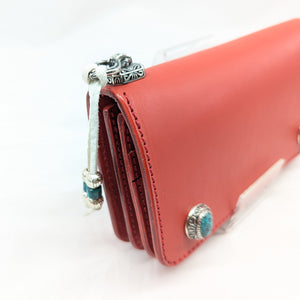 N様限定　トラッカーウォレット　芯通しレッド