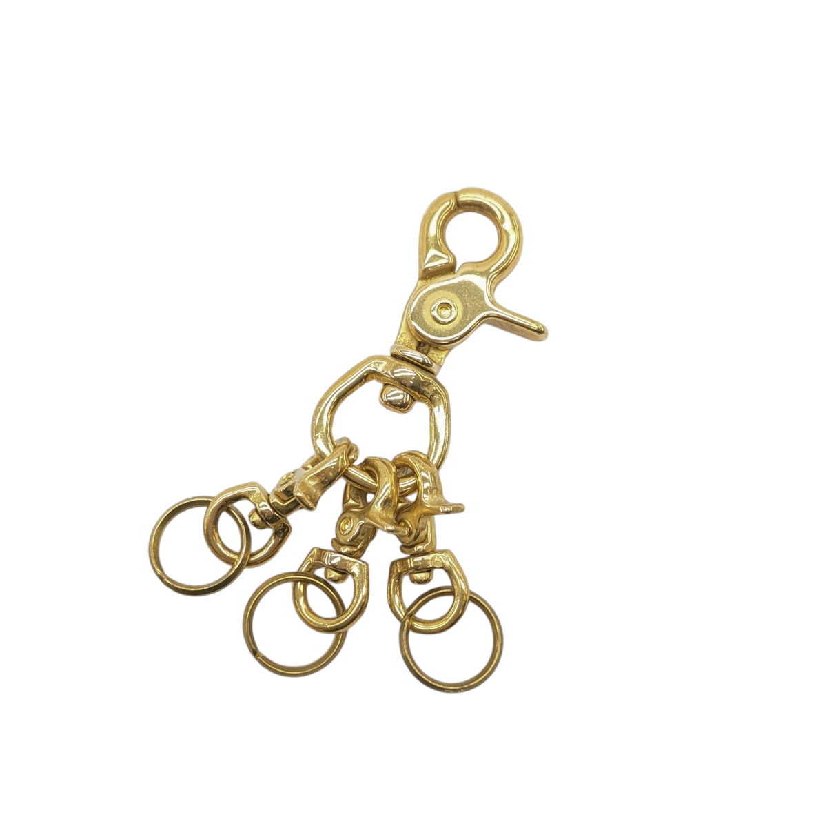 真鍮レバーナスbigキーフック3連SP