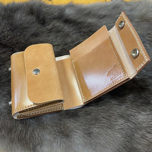 ミニ財布 スクエア コードバン