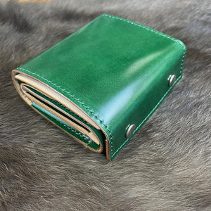 ミニ財布 スクエア コードバン