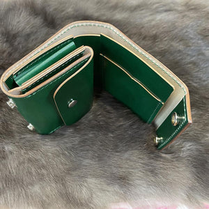 ミニ財布 スクエア コードバン