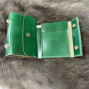 ミニ財布 スクエア コードバン