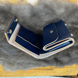 ミニ財布 スクエア コードバン