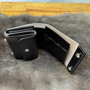 ミニ財布 スクエア コードバン