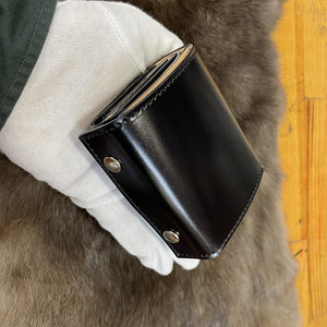 ミニ財布 スクエア コードバン