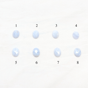 印台コンチョ　カットブルーレースアゲート13x18