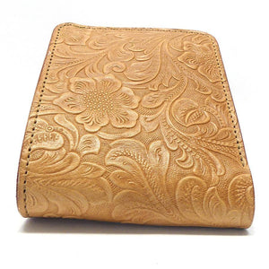 ミニマム財布 フラワーエンボス