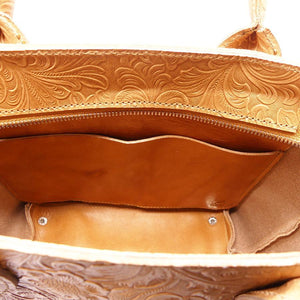 ミニトートバッグ フラワーエンボス