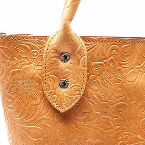 ミニトートバッグ フラワーエンボス