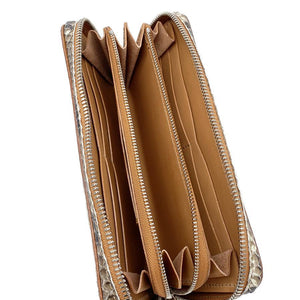 5103 両マチFRF財布 L字 スリム フルパイソンリボン