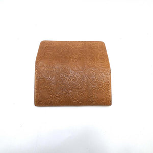 二つ折りF ベロ無 フラワーエンボス