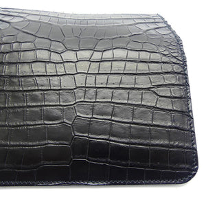 マチ付き薄作り財布 ナイルクロコ