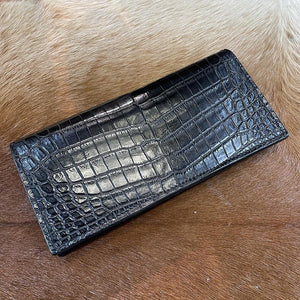 マチ付き薄作り財布 ナイルクロコ