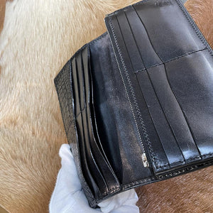 マチ付き薄作り財布 ナイルクロコ