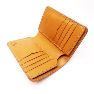 ハーフ財布 両面カード アウトジッパー ナチュラルオーク