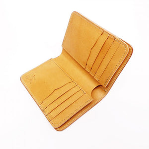 ハーフ財布 両面カード アウトジッパー サドル